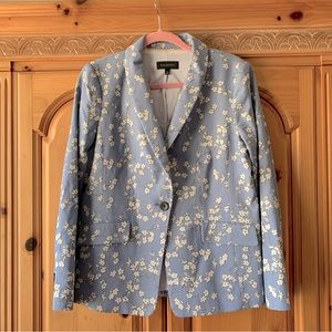 Talbots Cotton/Spandex/Poly Blazer 💙🤍💙 NWOT
